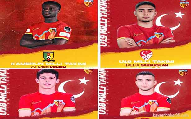 Kayserisporlu 4 futbolcuya milli davet Kayserisporlu 4 futbolcuya milli davet